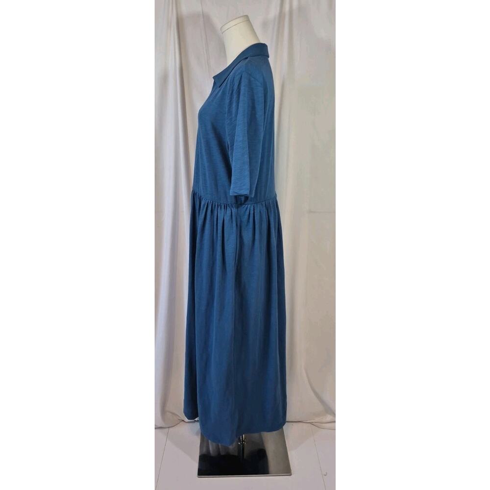 Boden Aria Collared Blue Cotton Midi Dress US 12 - Picture 6 of 11
